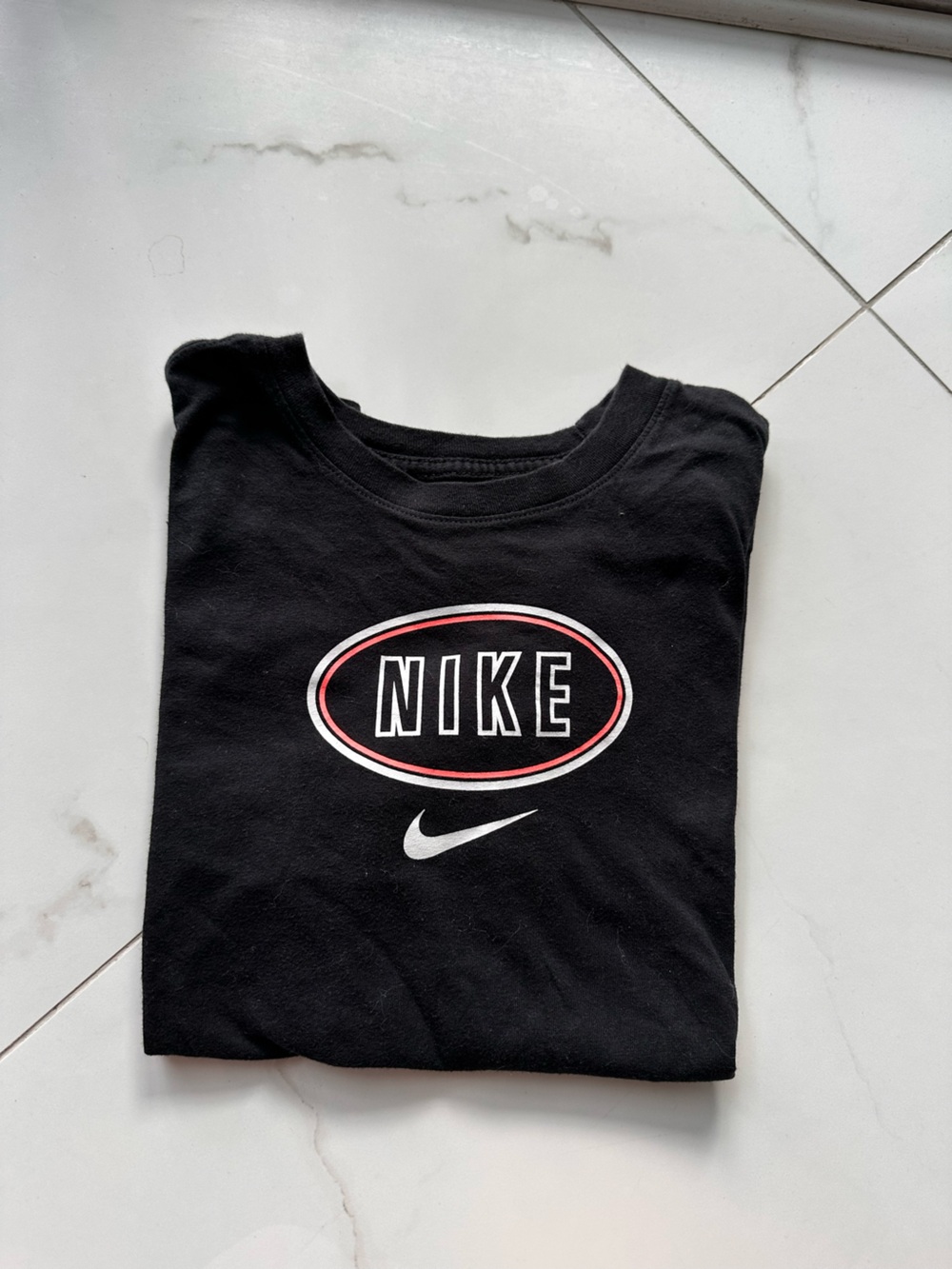 Nike Oval Logo Graphic Tee Short Sleeve Black size XL boy